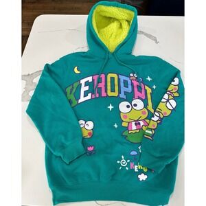 Keroppi Sanrio Green Hoodie XS Graphic Print‎ Kawaii Sweatshirt Womens